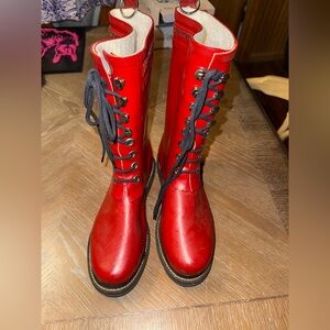 Ilse Jacobsen Women Tall Wide Calf Rain Dark Indigo Rubber Boots Size 6.5 EUR37